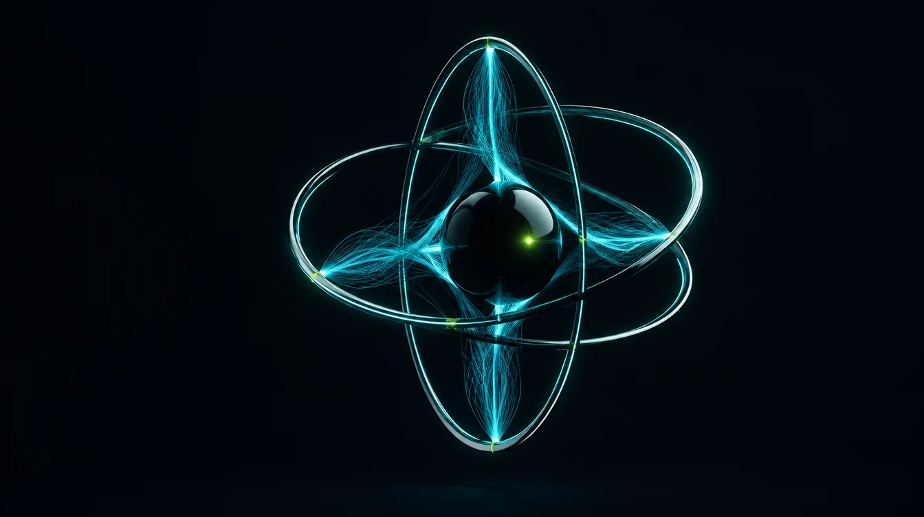 An AI-generated abstract neural sculpture illuminated against a dark background